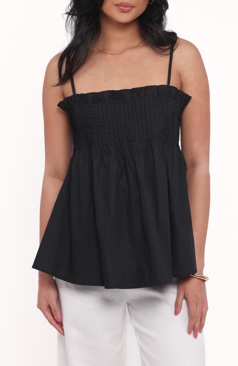 Carson Pintuck Pleat Cotton Camisole