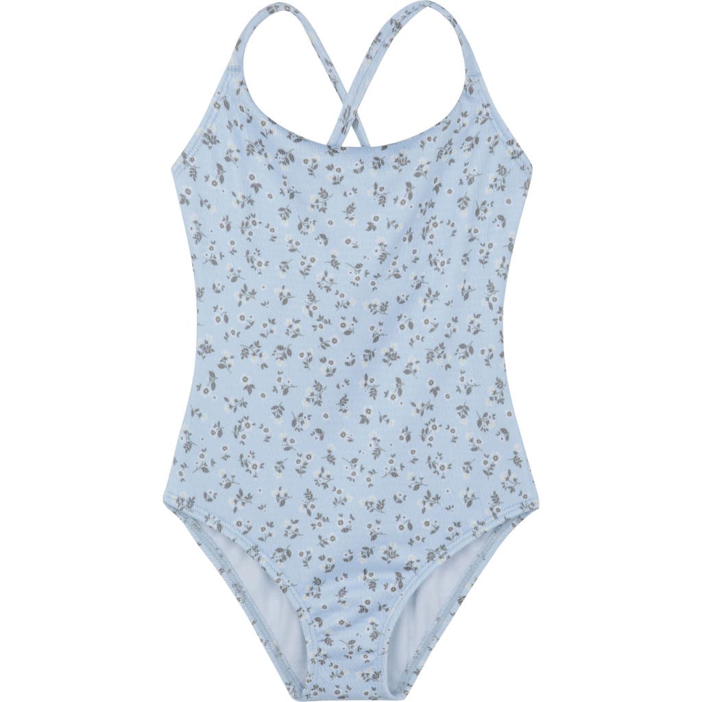 Gottex Kids Ditsy Dream Textured Criss Cross Tie Back One Piece