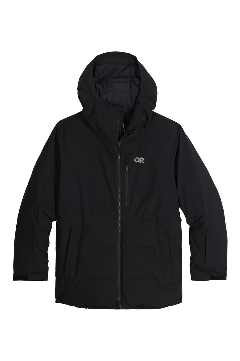 Snowcrew 700 Fill Power Down Hooded Jacket, Alternate, color, BLACK