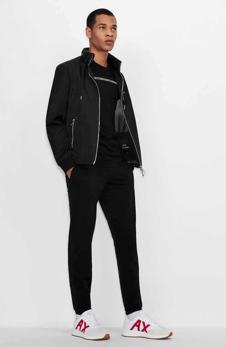 Armani Exchange Classic Yacht Cotton Blend Jacket with Hidden Hood, Alternate, color, 