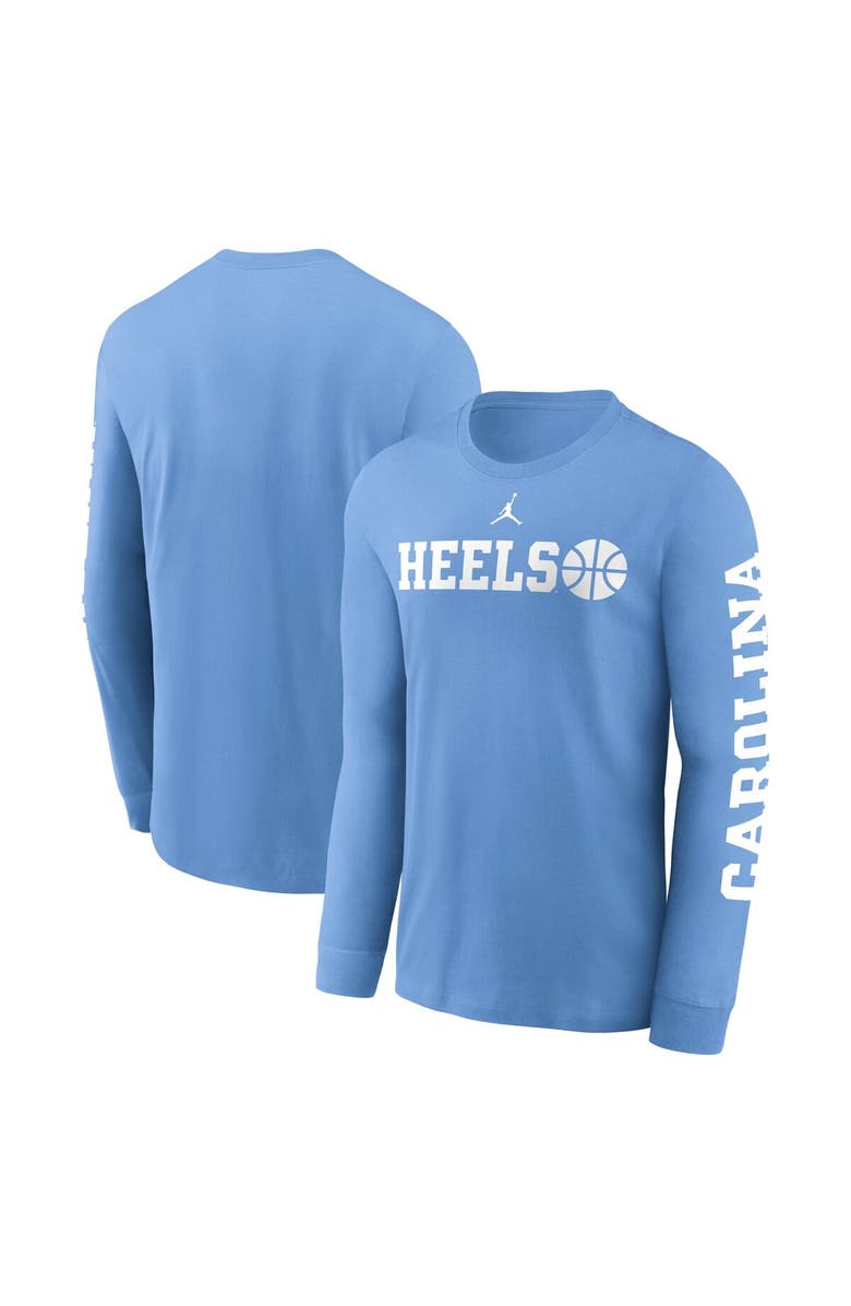 Jordan Brand Men's Jordan Brand  Carolina Blue North Carolina Tar Heels Basketball Icon Two-Hit Long Sleeve T-Shirt, Main, color, 