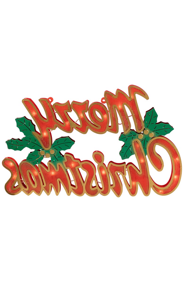 Northlight Lighted Merry Christmas Window Silhouette - 16.5", Alternate, color,