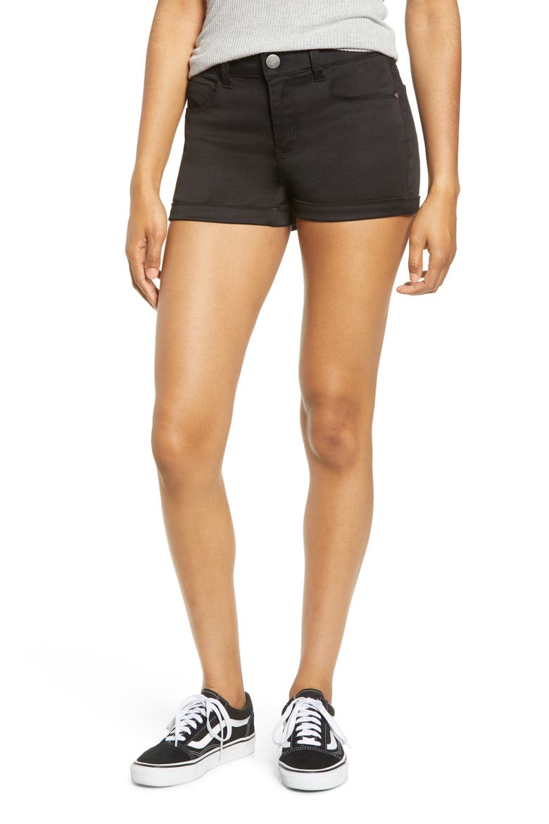 Cuffed Shorts, Main, color, BLACK