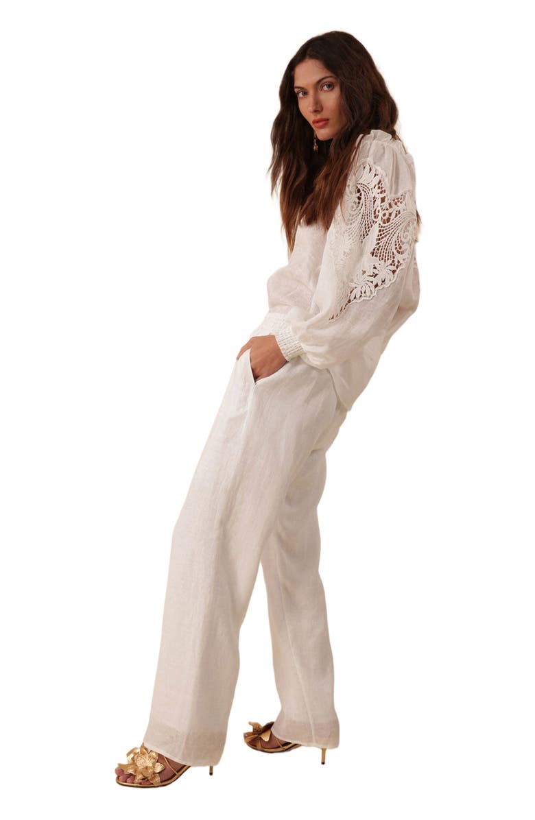 Hale Bob Emersyn Solid Linen Pant, Alternate, color, 