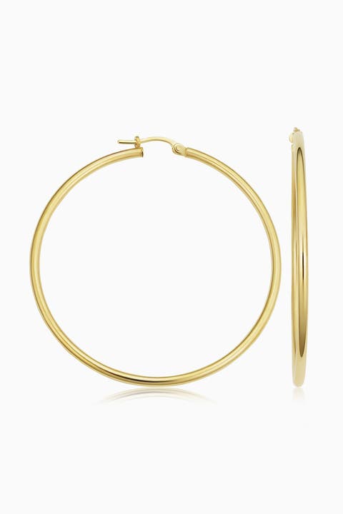 10K Yellow Gold Everything Large Hoop Earrings