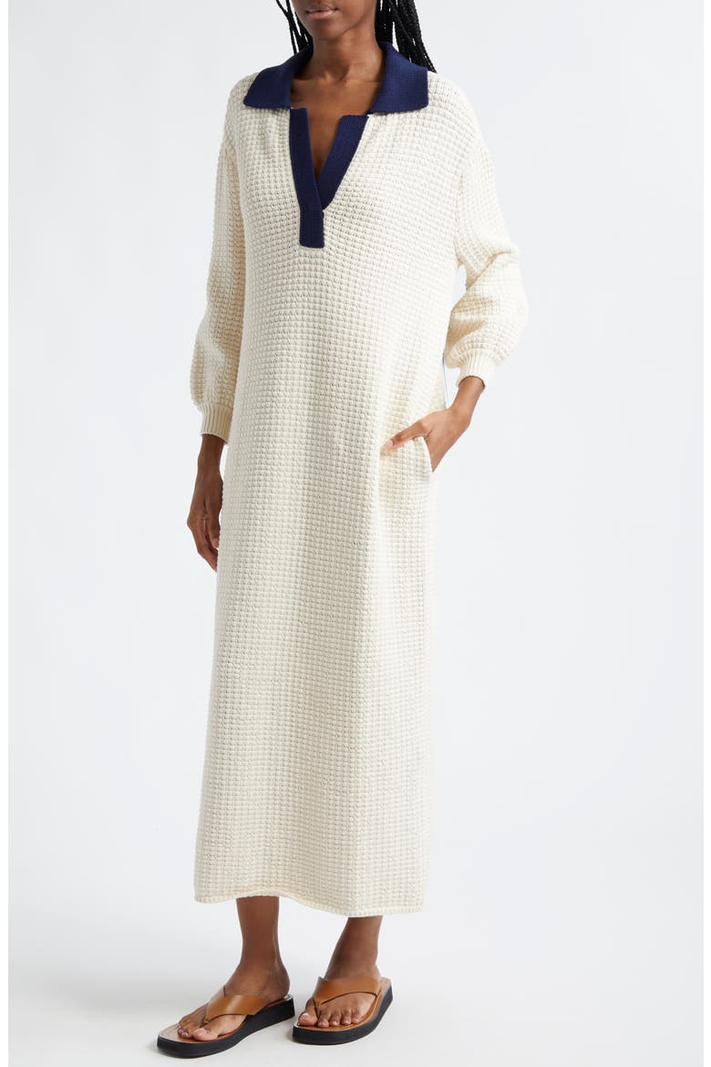 Altea Dress, Alternate, color, IVORY/ NAVY