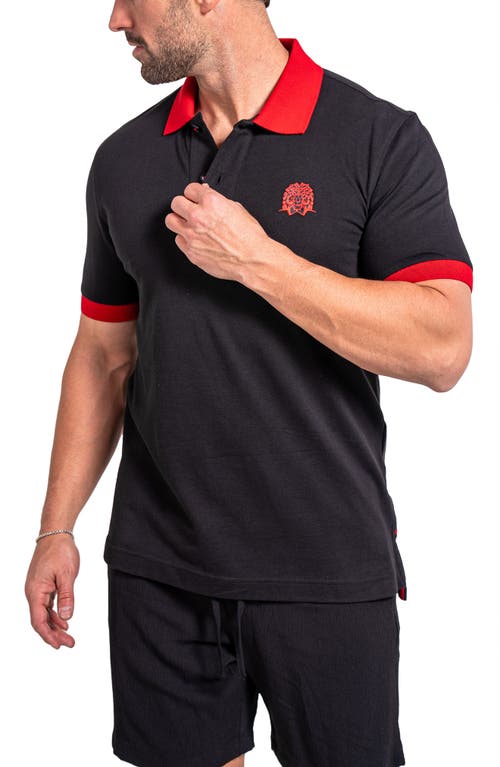 Maceoo Mozartspecktip Stretch Nylon Polo In Blue