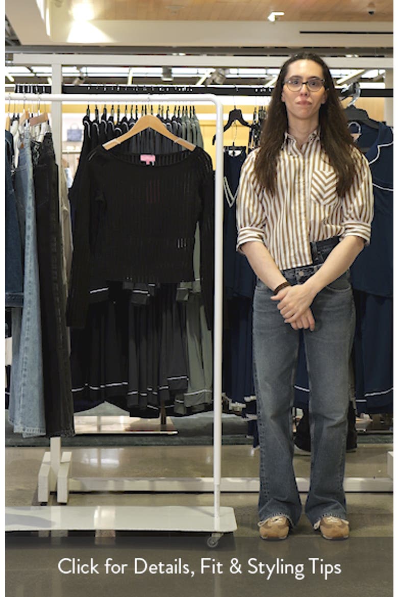 Textured Long Sleeve Boat Neck Shirt video