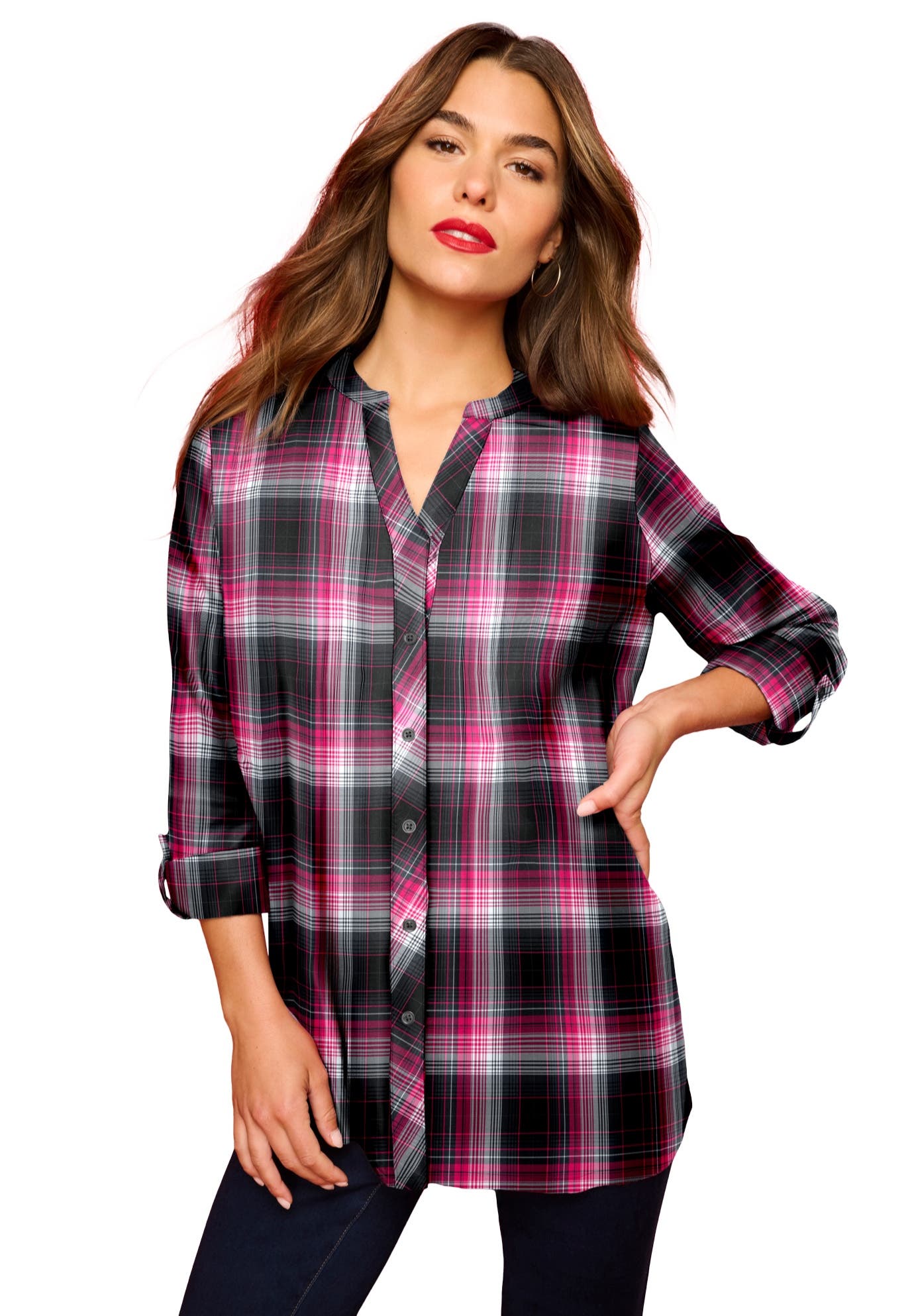 selected BLACK PINK PLAID