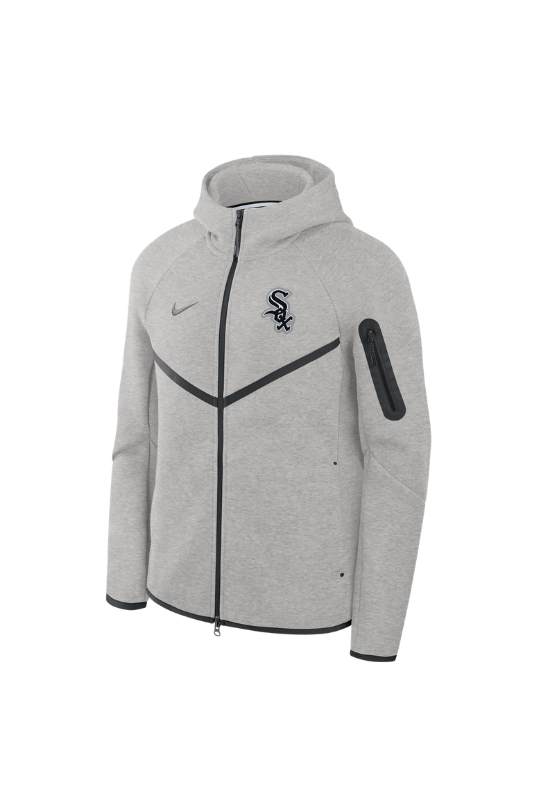 Men's Nike Heather Gray Chicago White Sox Tech Fleece Raglan Full-Zip Windrunner Hoodie, Alternate, color, Heather Gray