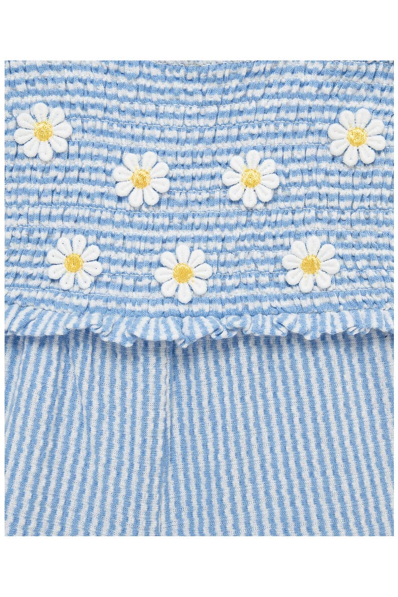 Blue Daisy Knit Romper & Headband Set, Alternate, color, BLUE