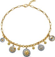 Loni Paul Jewelry Mixed Metal Charm Necklace