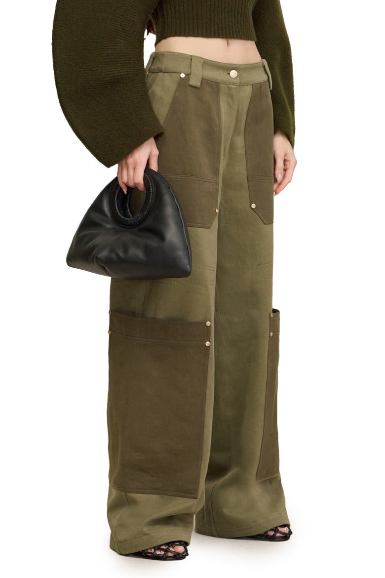 Wynn Colorblock Cargo Wide Leg Pants, Alternate, color, ROSEMARY MULTI