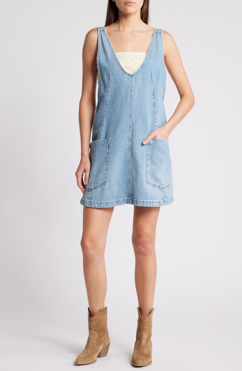 High Roller Denim Short Overalls