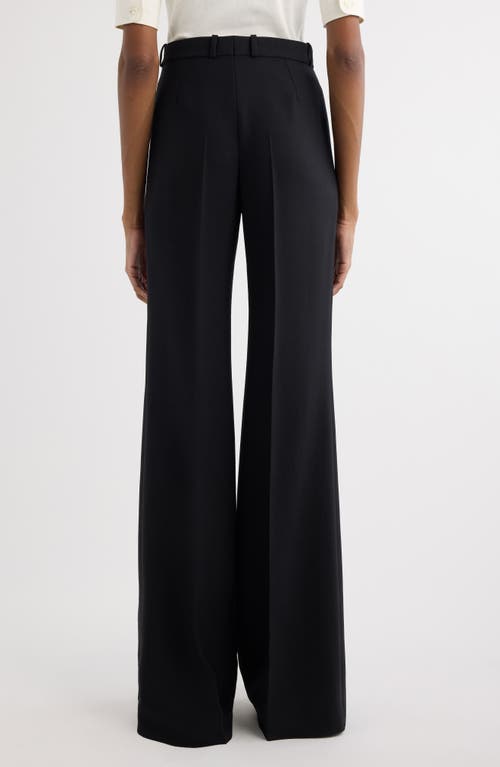 Chloé Broken-heel Low-rise Stretch-wool Pants In Nightfall Green