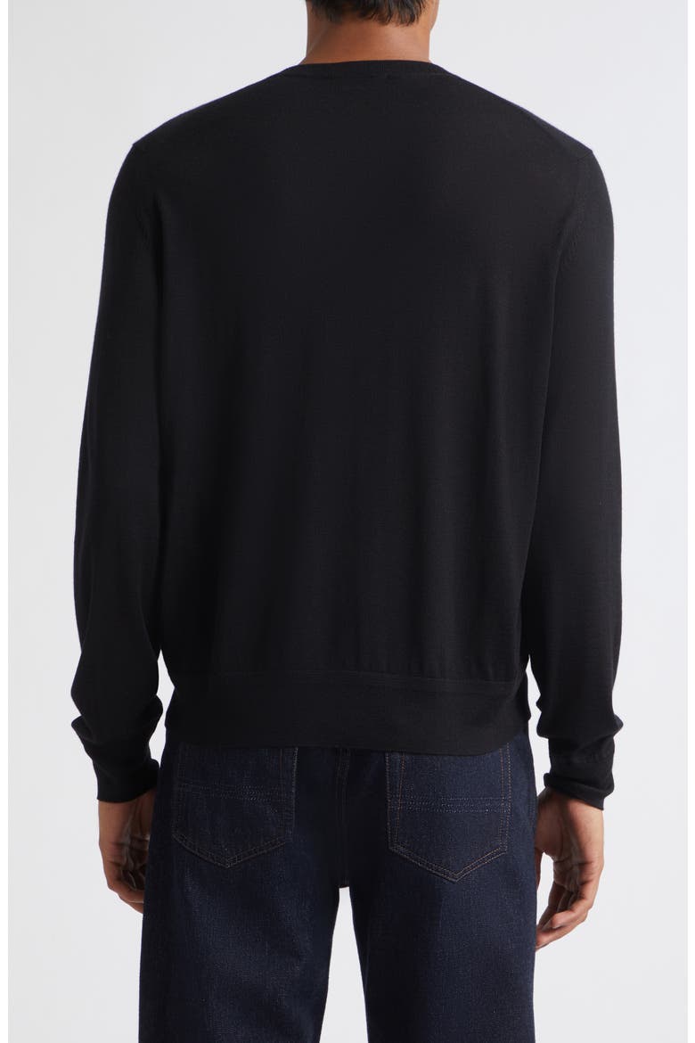 Fine Gauge Cashmere & Silk Sweater, Alternate, color, NAA BLACK