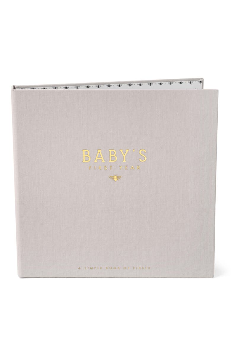 Lucy Darling 'Baby's First Year' Honey Bee Memory Book, Alternate, color, Stone