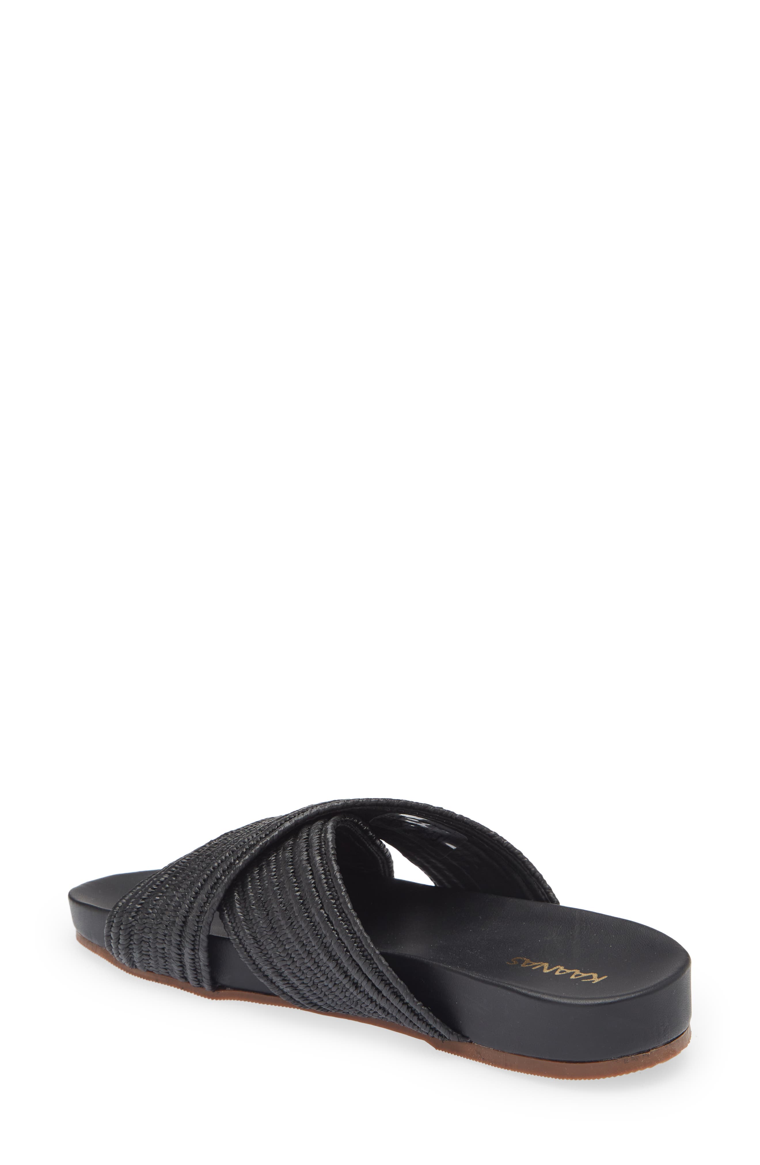 Kaanas Miri Braided Crossover Slide Sandal, Alternate, color, 