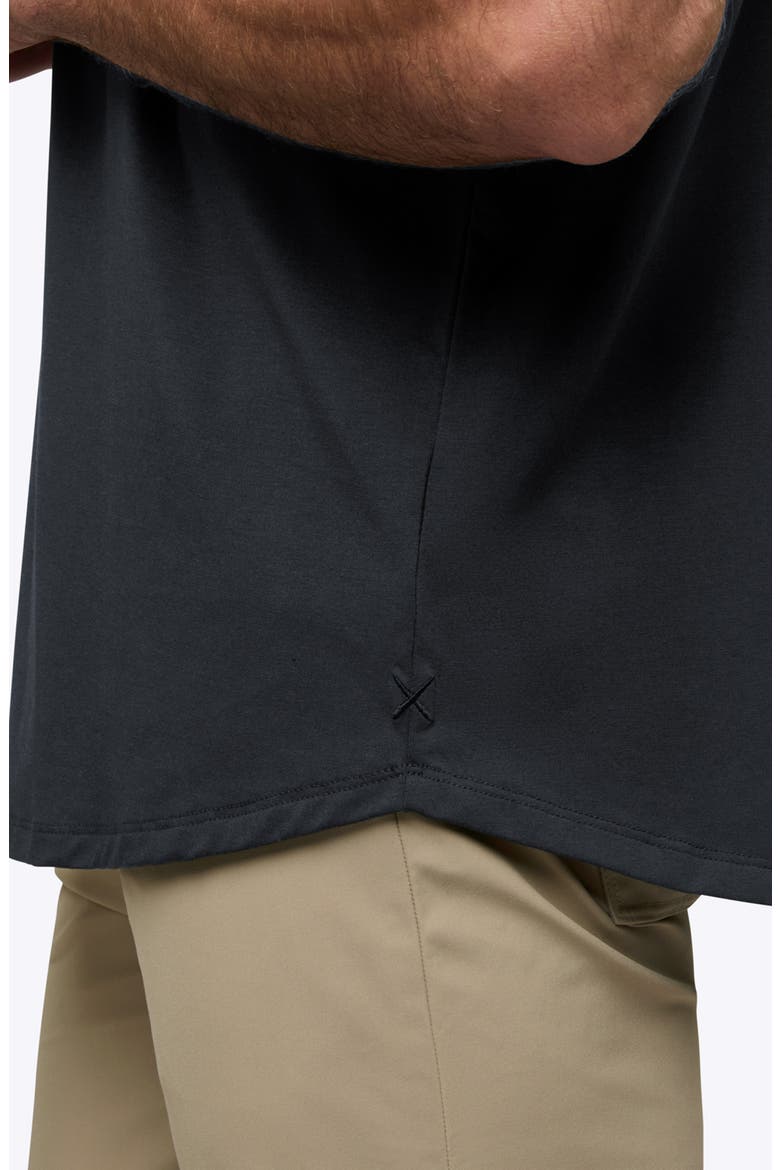 AO Curve Hem Cotton Blend T-Shirt, Alternate, color, OBSIDIAN