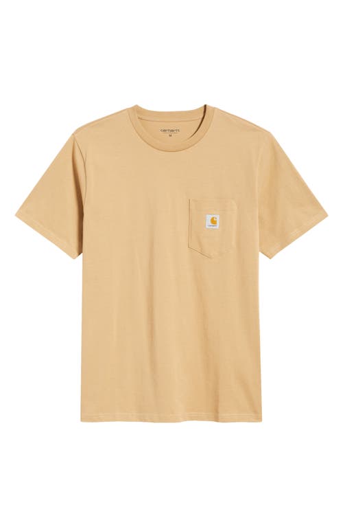 Carhartt Work In Progress Logo Pocket T-shirt In Neutral