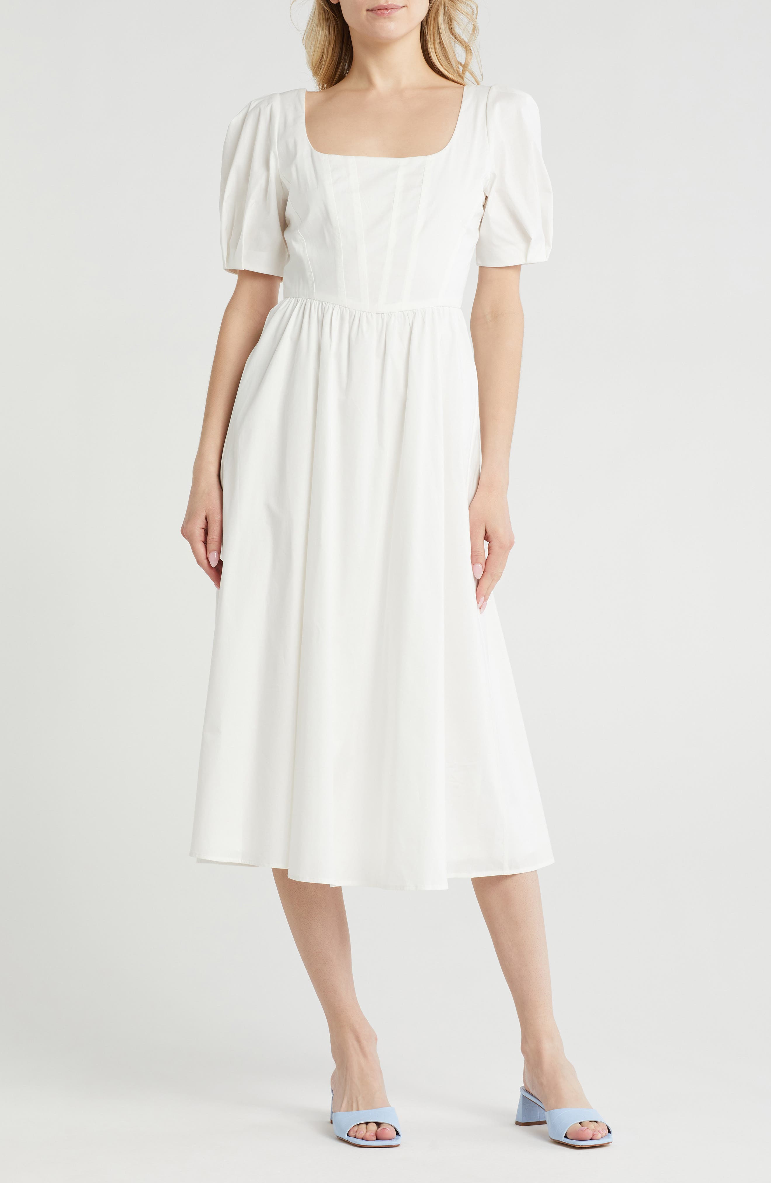 WAYF Short Sleeve Midi Dress
