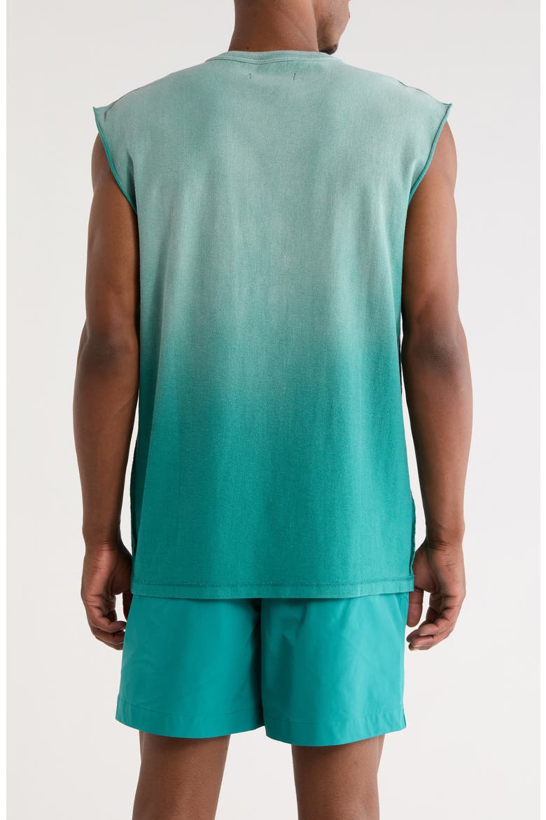 Distressed Sleeveless Graphic T-Shirt, Alternate, color, GREEN