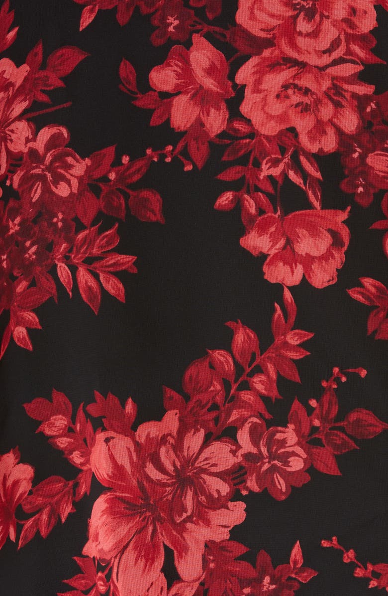 Connected Apparel Chiffon Cape Sheath Dress, Alternate, color, 