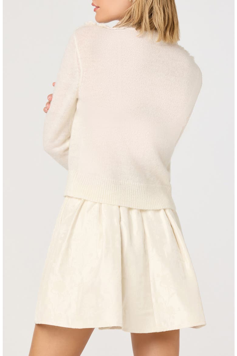 Meadow Lace Collar Cardigan, Alternate, color, OFF WHITE