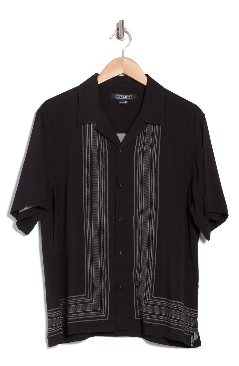 Ezekiel Darwin Camp Shirt, Alternate, color, Black