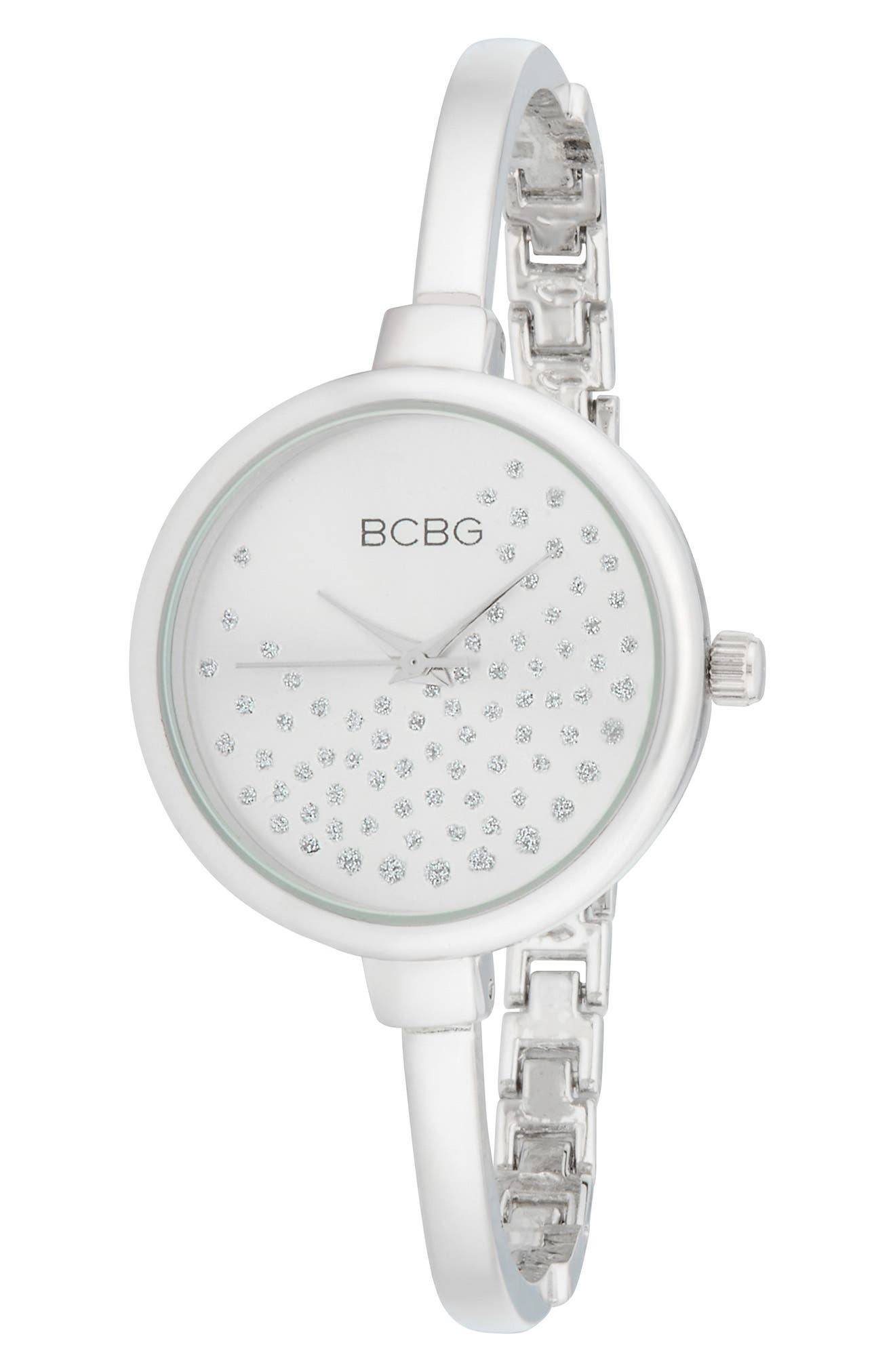 BCBG Crystal Dial Bracelet Watch, 32mm