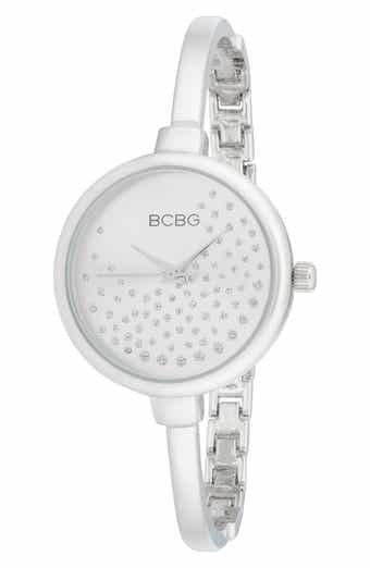 BCBG Crystal Dial Bracelet Watch, 32mm