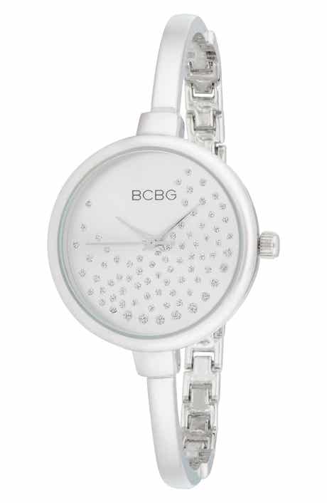 BCBG Crystal Dial Bracelet Watch, 32mm