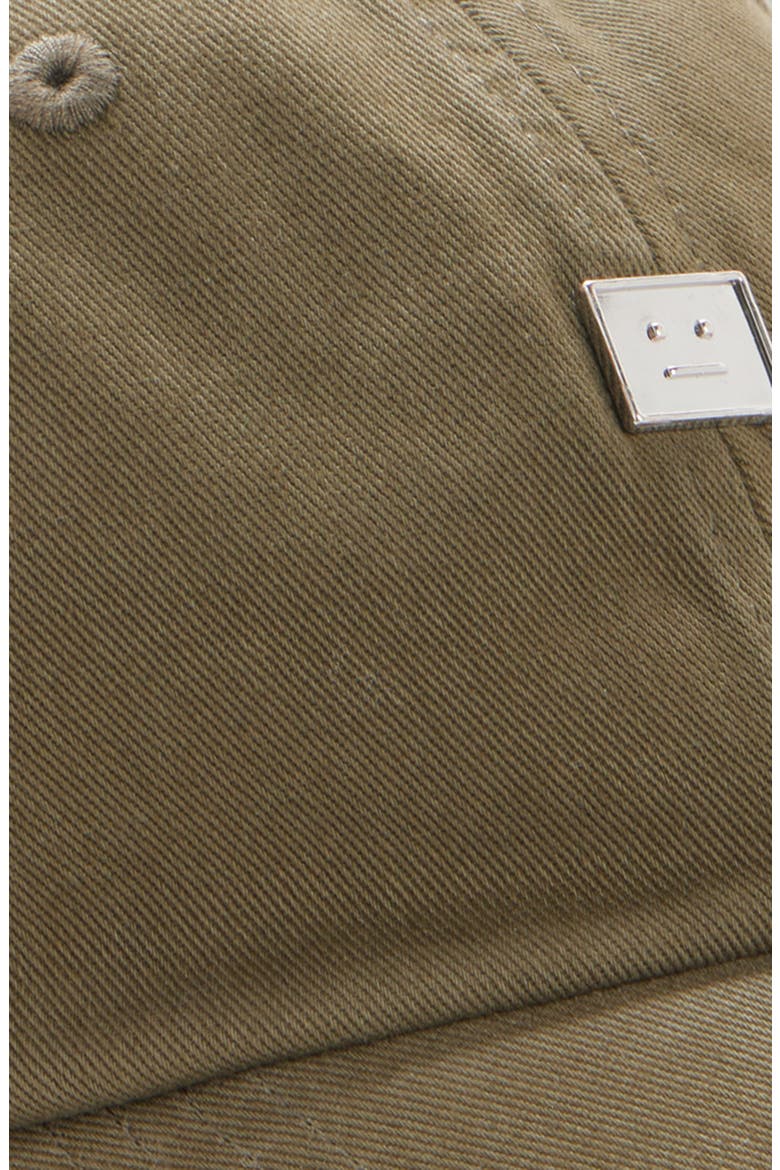 Cunov Face Logo Plate Baseball Cap, Alternate, color, WOOD GREEN
