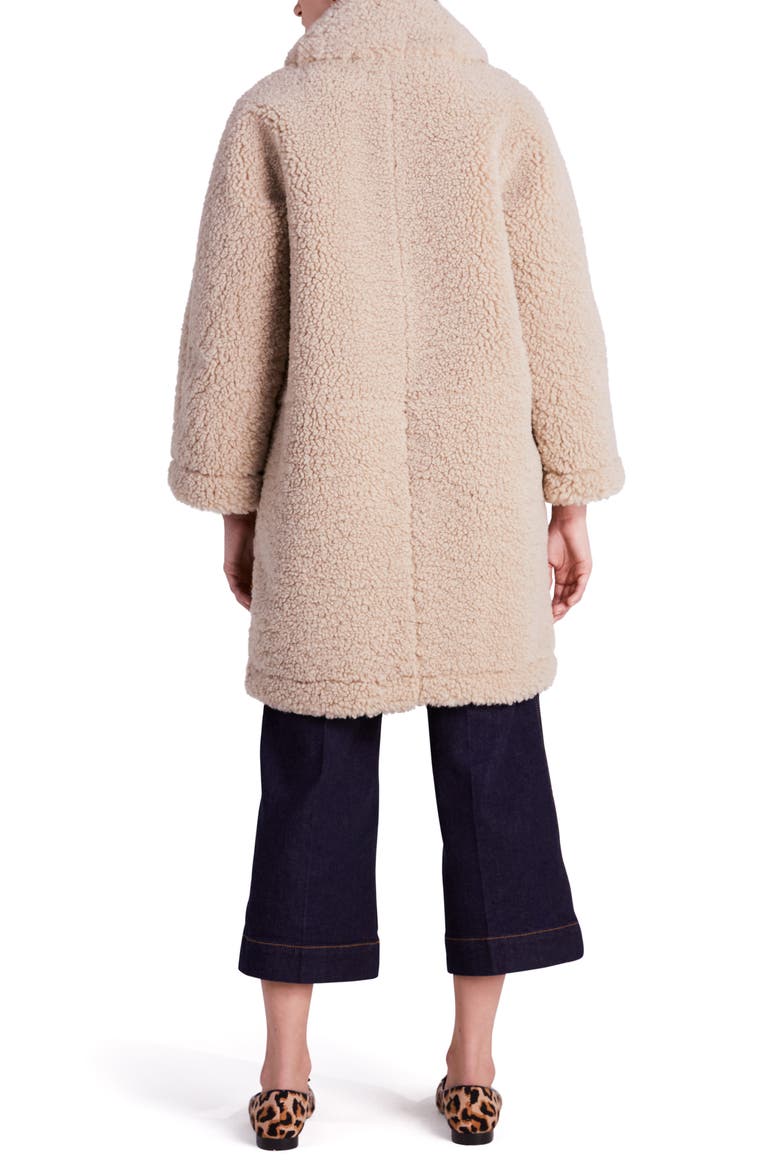 faux shearling teddy coat, Alternate, color, ATLANTIC SAND