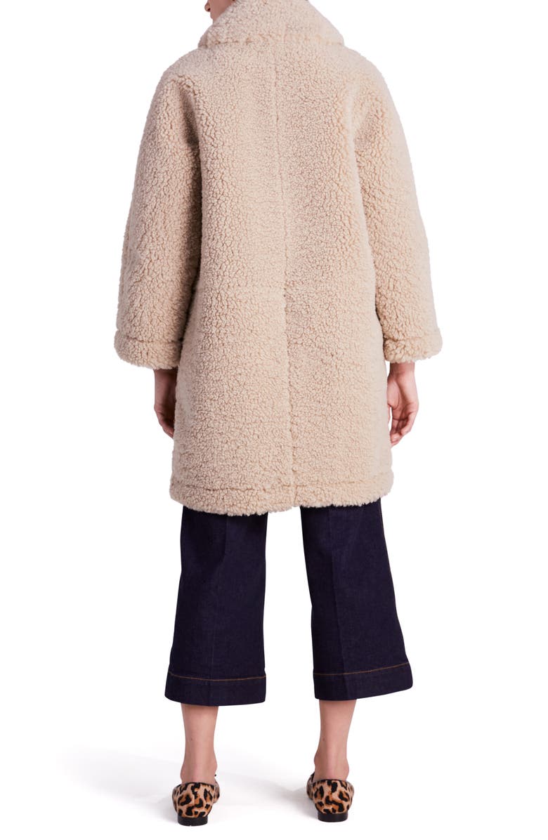 Kate Spade New York faux shearling teddy coat, Alternate, color,