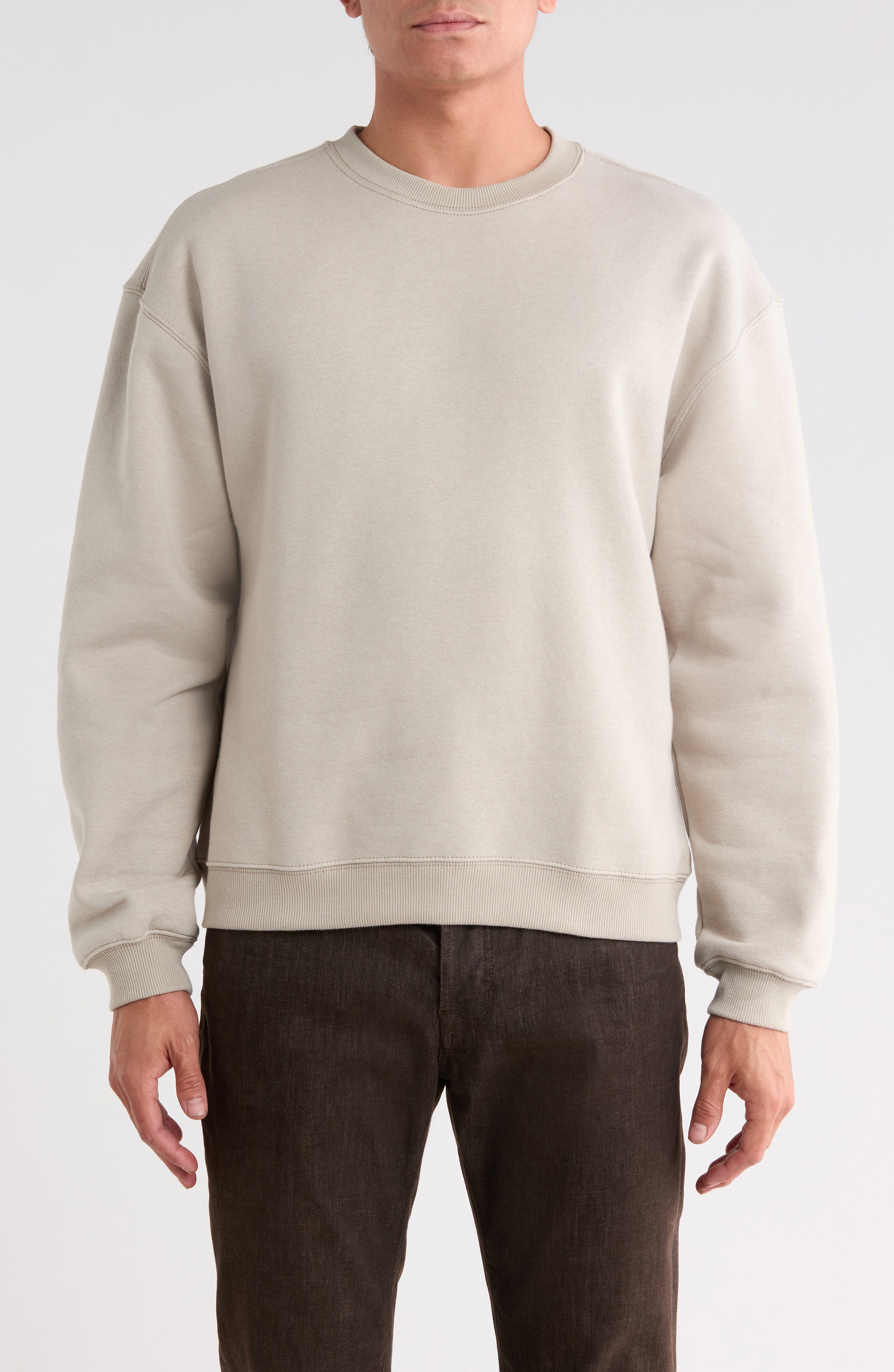 Boxy Terry Crewneck Sweatshirt