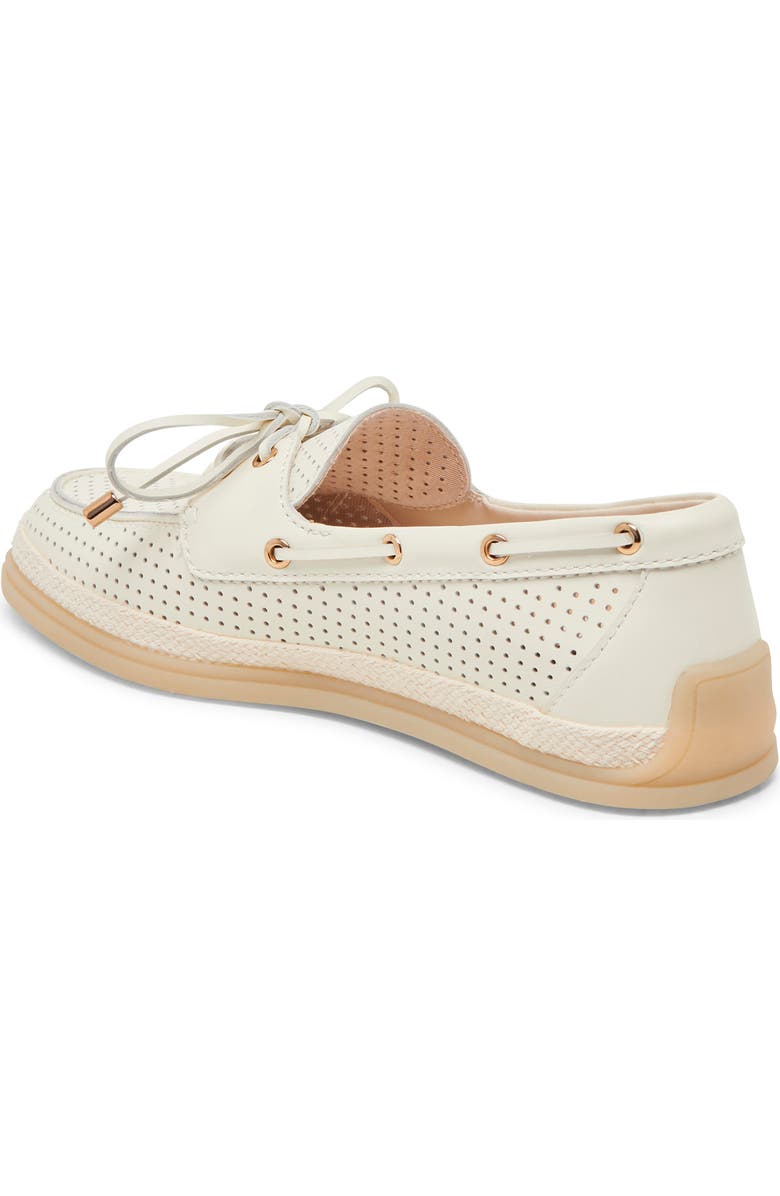 Dolce Vita Doris Boat Shoe, Alternate, color, Off White Perforated Leather