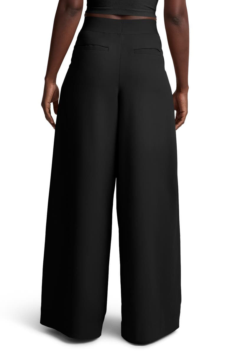 Beyond Yoga Pleated Wide Leg Pants, Alternate, color, Black