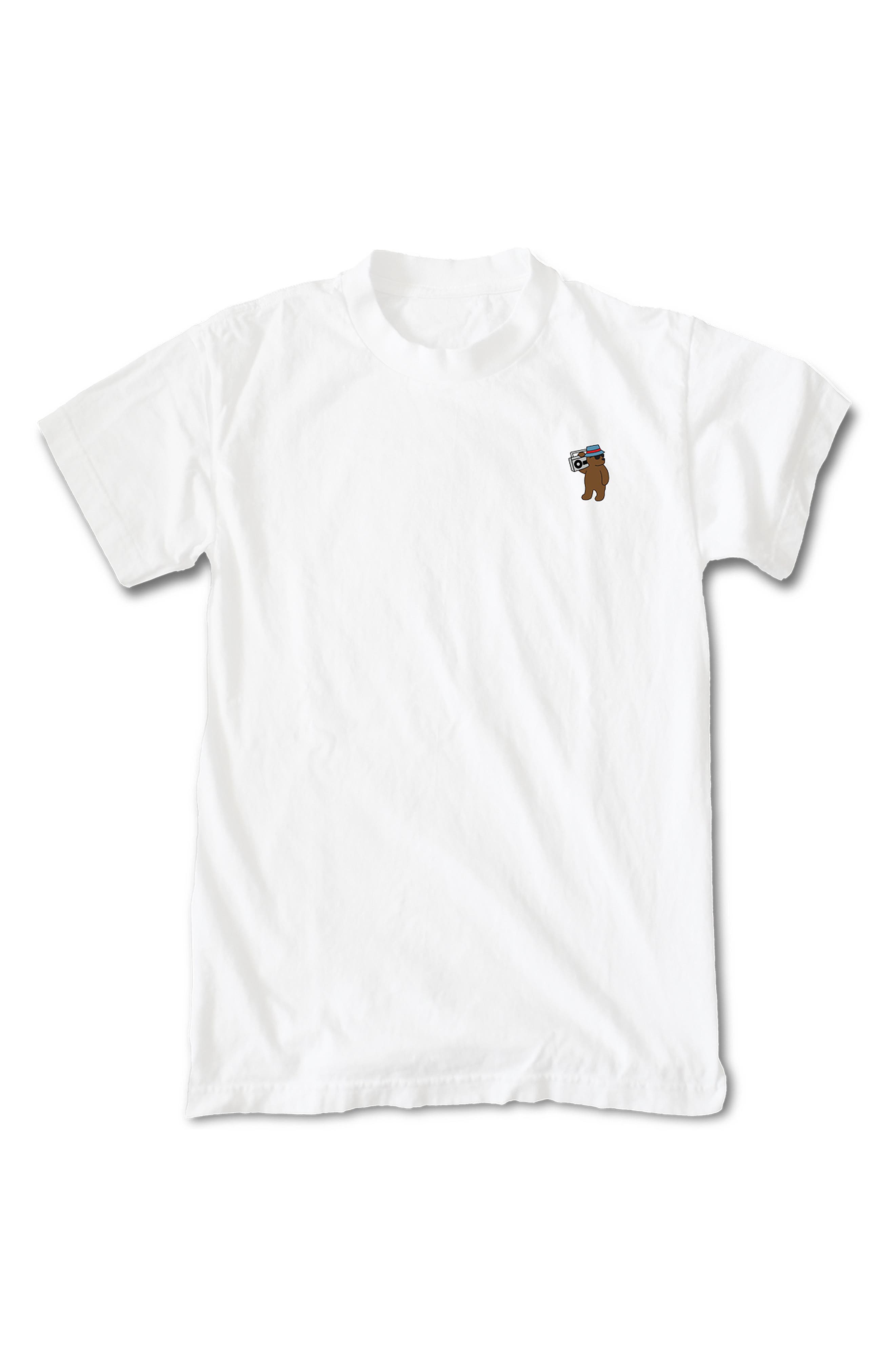 RIOT SOCIETY Boombox Bear Graphic Emblem T-Shirt
