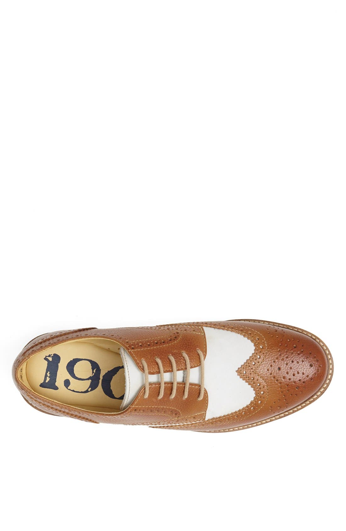 'Wing It' Leather Spectator Oxford, Alternate, color, CHILI/ WHITE