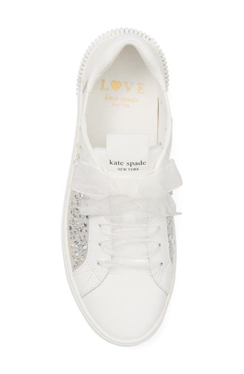 Kate Spade Women's Tori Crystal Sneakers In True White