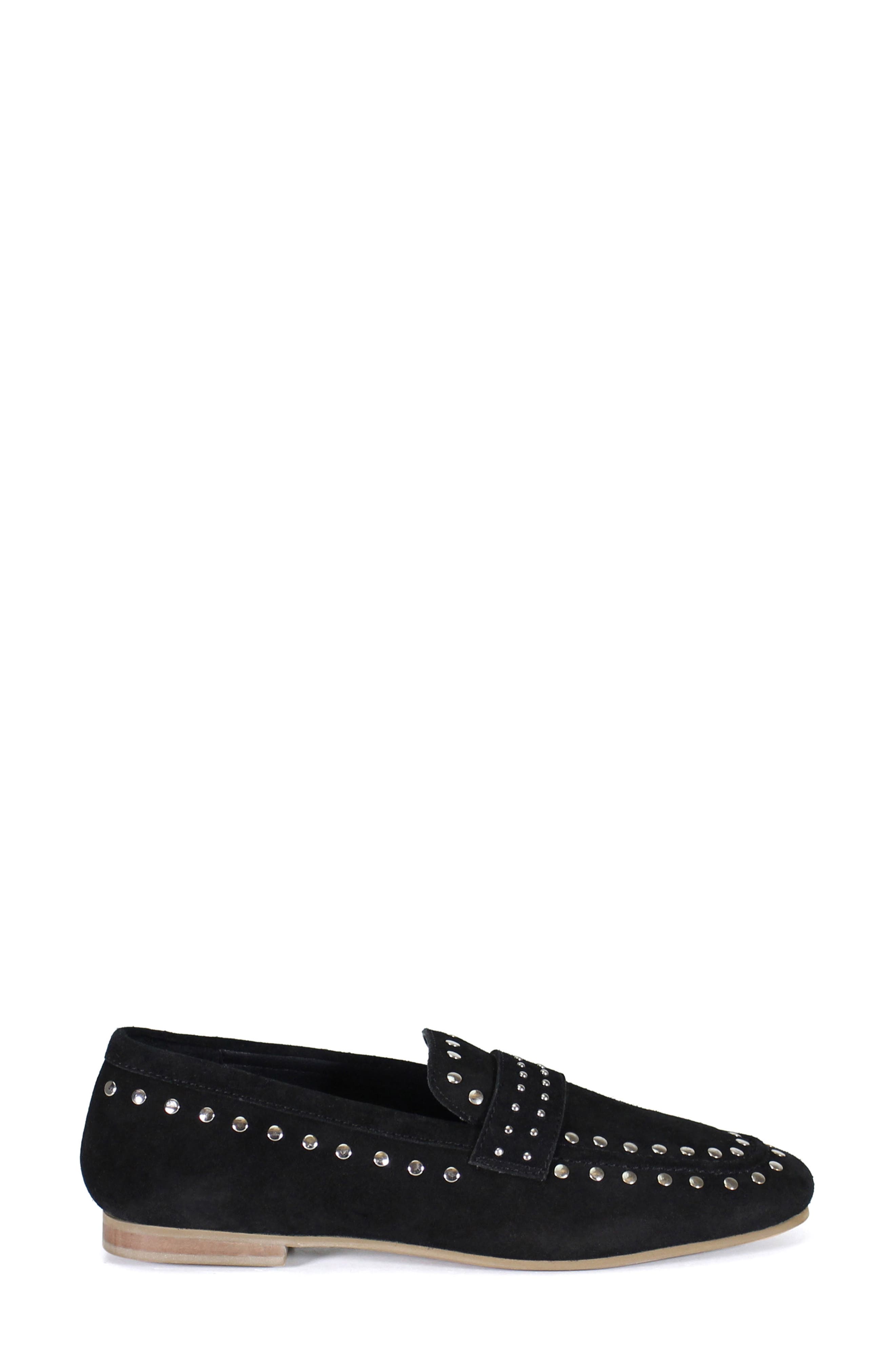 Diba True Canyon Studded Loafer, Alternate, color, Black
