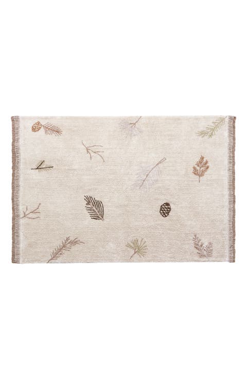 Pine Forest Washable Cotton Rug