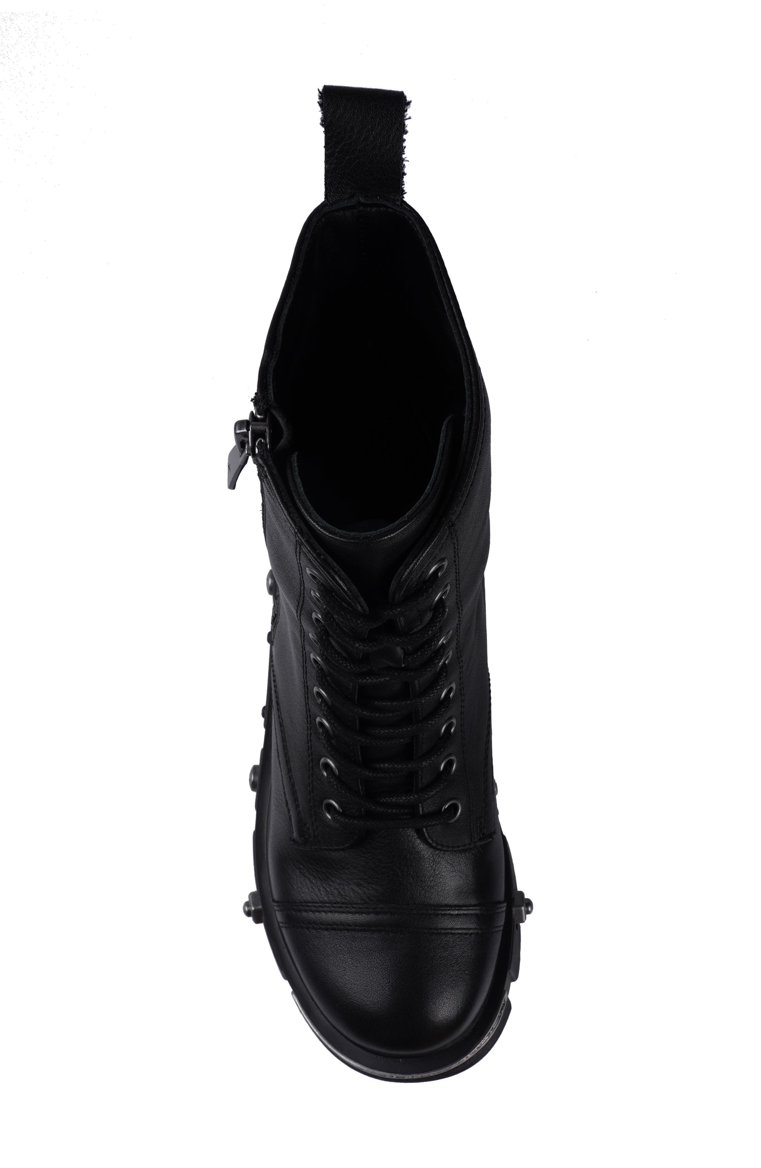 ZIGI Shanti Platform Combat Boot, Alternate, color, Black Leather