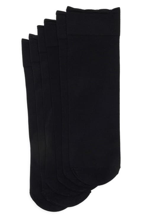 Assorted 3-Pack Sheer Ankle Socks