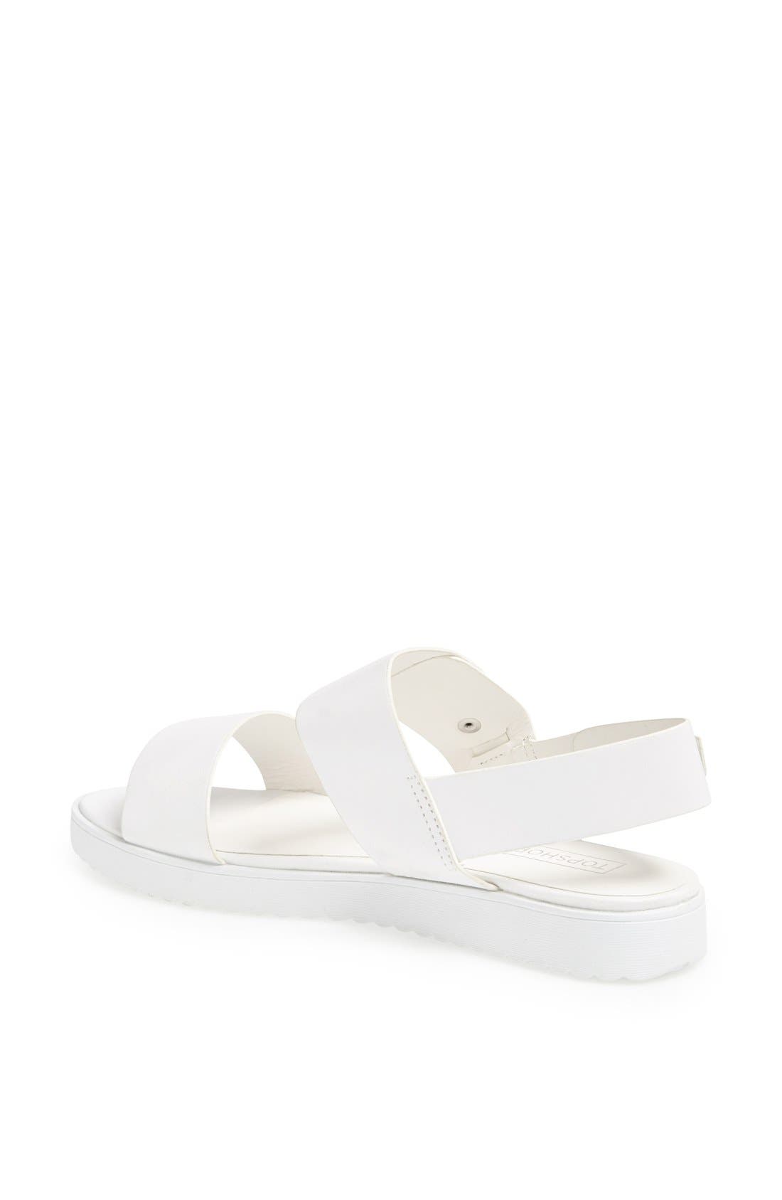 'Hydrate' Faux Leather Sandals, Alternate, color, WHITE