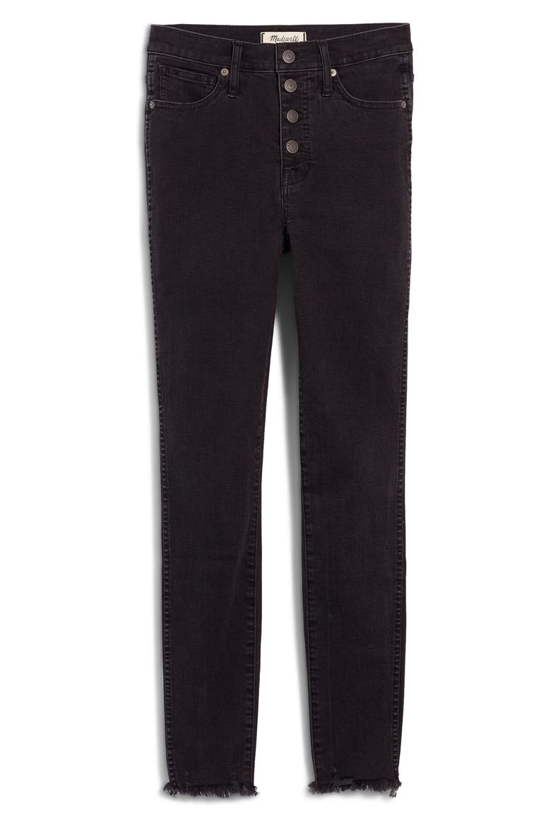 10-Inch High Waist Skinny Jeans Button-Through Edition, Alternate, color, BERKELEY WASH