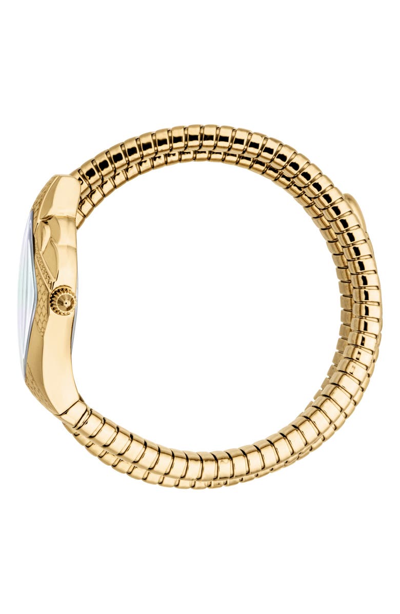 Just Cavalli Snake Wraparound Bracelet Watch, 22mm x 36.5mm, Alternate, color,