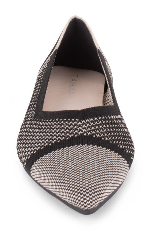 Tahari Antigua Knit Pointed Toe Flat In Multi