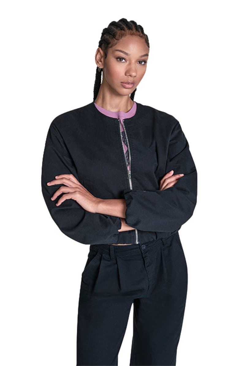 Converse Bubble Sleeve Bomber Jacket, Main, color, Converse Black